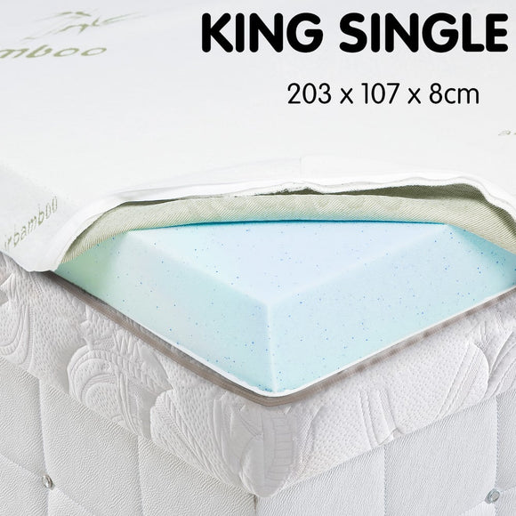 Laura Hill Cool Gel Memory Foam Mattress Topper - King Single - RnR Galore