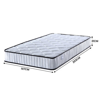 Laura Hill King Single Size Mattress Pocket Spring High Density Foam For Bed - RnR Galore