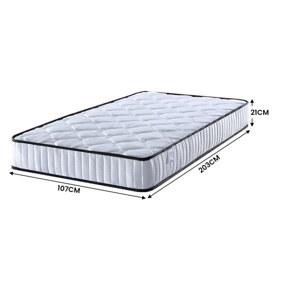 Laura Hill King Single Size Mattress Pocket Spring High Density Foam For Bed - RnR Galore