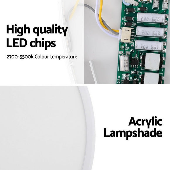 Leier Ceiling Light LED Round 42W Ultra - THIN 5CM Oyster Lamp Modern Cool/Warm - RnR Galore