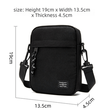 Light Grey Mini Streetwear Oxford Cloth Crossbody Bag - Ultra - Light (200g) Fashion Sling Pack, Fits 8 - inch Tablet - RnR Galore
