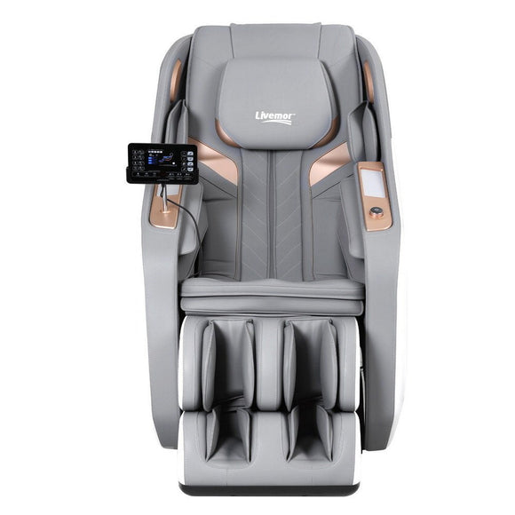 Livemor 4D Massage Chair Electric Recliner Double Core Mechanism Massager ROWA White - RnR Galore
