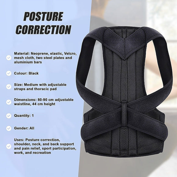 Lower Back Brace Unisex Posture Corrector Lumbar Support - Medium - RnR Galore