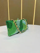Luxury Black Rhinestone Evening Clutch Bag Women Crystal Sparkle Formal Purse with Chain Strap for Wedding Party Prom - RnR Galore
