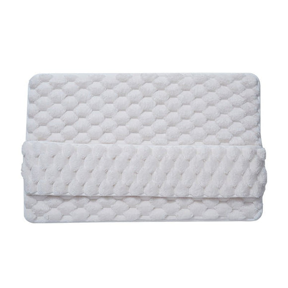 Luxury Plush Memory Foam Bath Mat with Foot Drying Panel - Super Absorbent & Non - Slip Bathroom Rug(Checkered brown) - RnR Galore