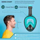 L/XL full - face silicone snorkeling mask, full - dry panoramic snorkeling mirror, camera bracket, large frame anti - leakage and anti - fog swimming mirror set, suitable for adults. - RnR Galore
