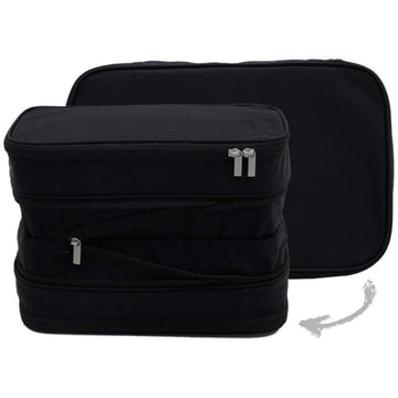 M Black Durable & Expandable Travel Packing Cube - Tear - Resistant & Water - Repellent Clothing Organizer with Double Zippers - RnR Galore