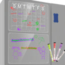 Magnetic Acrylic Fridge Calendar & Memo Board Set - Dry Erase Planner with Markers & Eraser(43*30cm 3mm) - RnR Galore