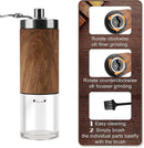 Manual Coffee Grinder - Ceramic Burr, Adjustable Grind Levels for Drip & Espresso - RnR Galore
