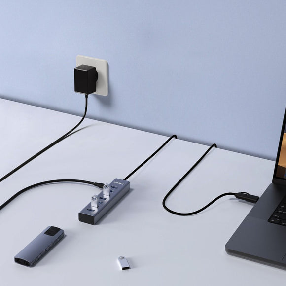 mbeat 7 - Port USB Hub with Dual USB - A & USB - C Connector - RnR Galore