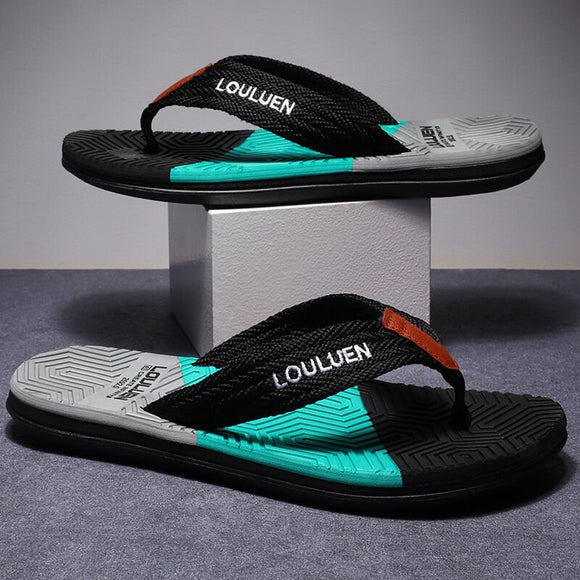 Men's Flip Flops with EVA - PVC Dual Sole, Black for Comfort & Style for Summer Beach & Daily Wear(42) - RnR Galore