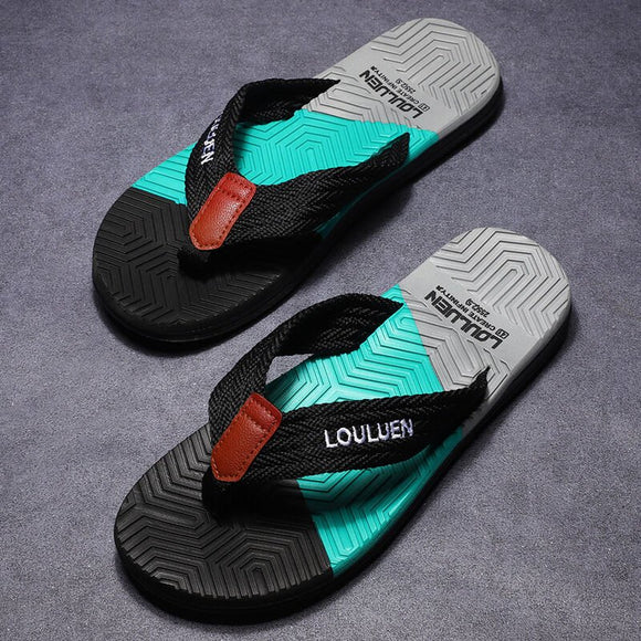 Men's Flip Flops with EVA - PVC Dual Sole, Black for Comfort & Style for Summer Beach & Daily Wear(45) - RnR Galore