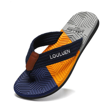 Men's Flip Flops with EVA - PVC Dual Sole, Blue for Comfort & Style for Summer Beach & Daily Wear(40) - RnR Galore