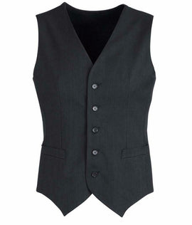 Mens Peaked Vest Waistcoat w/ Knitted Back Suit Formal Wedding Dress Up - Charcoal - 127 - RnR Galore