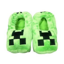 Minecraft Slippers Green Sizes 20 - 36 - RnR Galore