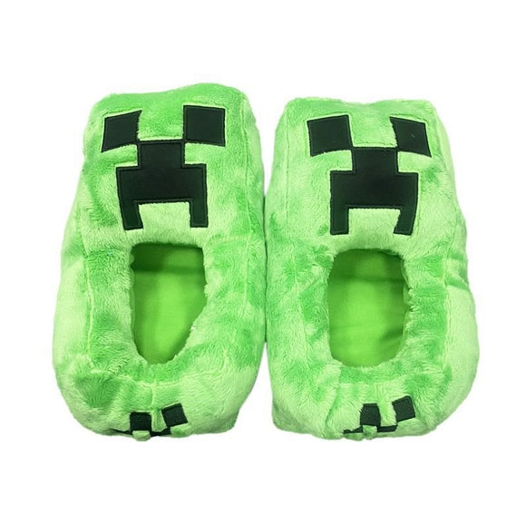 Minecraft Slippers Green Sizes 20 - 36 - RnR Galore