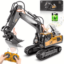 Mini Excavator Toy with Remote & App Control, High - Tech 11 - Channel Alloy & Plastic Engineering Vehicle, Fun Toy for Men, Perfect Gift for Kids. - RnR Galore