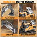Mini Excavator Toy with Remote & App Control, High - Tech 11 - Channel Alloy & Plastic Engineering Vehicle, Fun Toy for Men, Perfect Gift for Kids. - RnR Galore