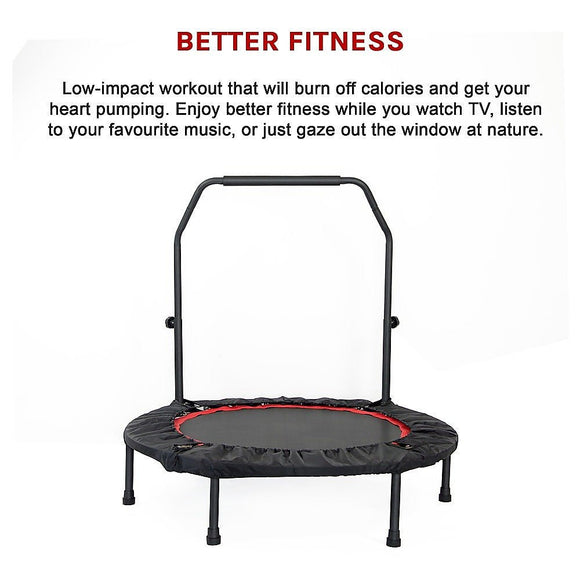 Mini Rebounder Trampoline with Adjustable Handle – Fitness Bounce Trainer - RnR Galore