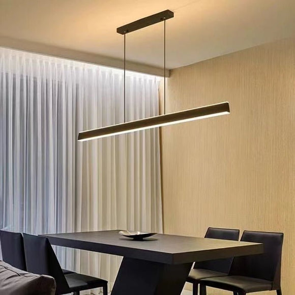 Modern Minimalist Trapezoid Pendant Light Adjustable LED Bar Light White - RnR Galore