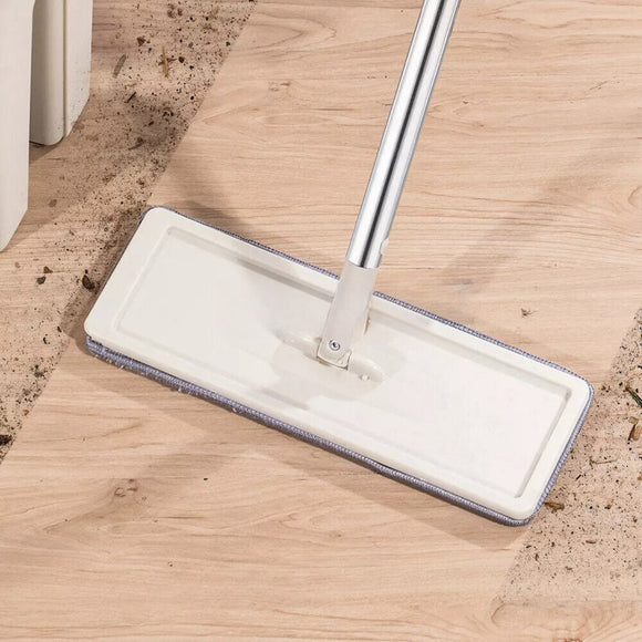 Mop Bucket Wet Dry Rinse Wash 360 Rotating Squeeze Flat Floor Cleaner with Pads - RnR Galore