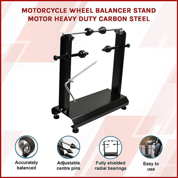 Motorcycle Wheel Balancer Stand Motor Heavy Duty Carbon Steel - RnR Galore
