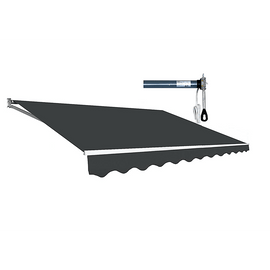 Motorised Outdoor Folding Arm Awning Retractable Sunshade Canopy Grey 5.0m x 2.5m - RnR Galore