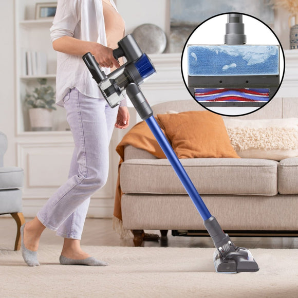 MyGenie H20 PRO Wet Mop 2 - IN - 1 Cordless Stick Vacuum Cleaner Handheld Recharge - Blue - RnR Galore