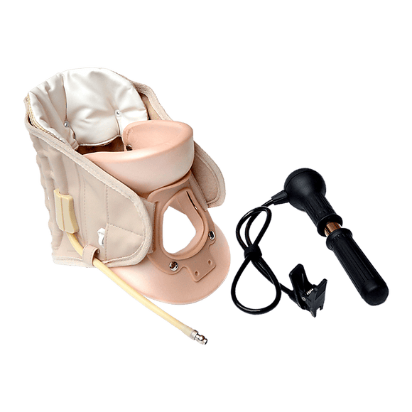 Neck Traction Air Decompression Support Brace Cervical Collar Hand Pump - RnR Galore