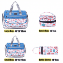 Newborn Diaper Bag Set with Changing Pad – 4 - Piece Baby Organizer, Large Capacity Mom Backpack, Insulated Bottle Sleeve & Lunch Bag, Travel Diaper Bag for Moms (Blue) - RnR Galore