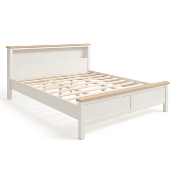 Noosa King Bed Frame with Shelf - RnR Galore