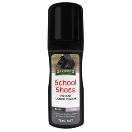 Oakwood 75ml School Shoes Instant Liquid Polish - Black Shine - RnR Galore