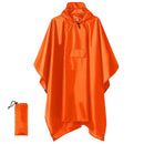 Orange 3 - in - 1 Multifunctional Outdoor Rain Poncho - Ground Mat & Shelter - Lightweight & Waterproof for Hiking & Camping - RnR Galore