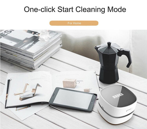 Orange Rechargeable Cordless Mini Desktop Vacuum - Portable Handheld Cleaner for Desk, Keyboard, Crumb & Dust - RnR Galore