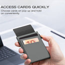 Orange - red Ultra - Slim RFID Blocking Pop - Up Wallet - Automatic Card Holder with Metal Case & Secure Screw Base - RnR Galore