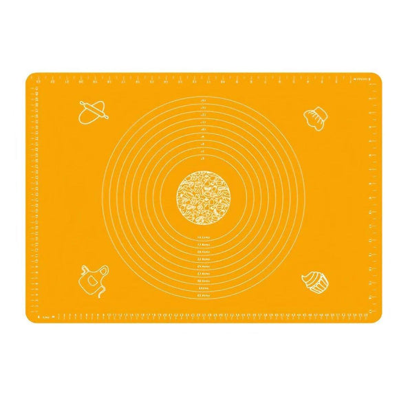 Orange Reusable Non - Stick Silicone Rolling Dough Mat Cake Pastry Baking Fondant Sheet - 29*26cm - RnR Galore
