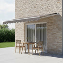 Outdoor Folding Arm Awning Retractable Sunshade Canopy Grey 4.0m x 3.0m - RnR Galore