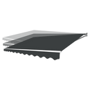 Outdoor Folding Arm Awning Retractable Sunshade Canopy Grey 4.0m x 3.0m - RnR Galore