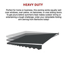 Outdoor Folding Arm Awning Retractable Sunshade Canopy Grey 4.0m x 3.0m - RnR Galore