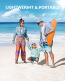 OutdoorMaster Pop Up 3 - 4 Person Beach Tent X - Large - Easy Setup, Portable Beach Shade Canopy Folding Sun Shelter with UPF 50+ UV Protection Removable Skylight Family Size (Orange) - RnR Galore