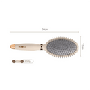 Oval comb Soft Touch Air Cushion Hair Brush with Built - in Cleaning Claw Detangling Massage Comb for Wet and Dry Hair Gentle Scalp Care - RnR Galore