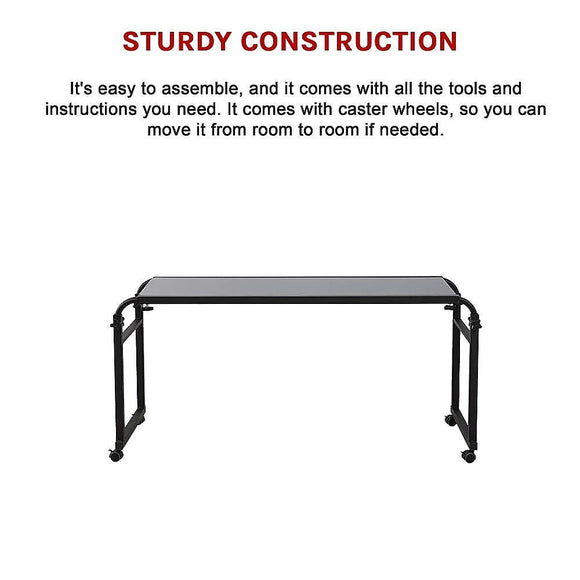Overbed Table Work Laptop Desk with Wheels - RnR Galore