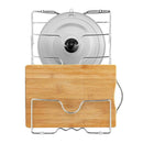 Pan Lid Holder Storage Rack Wall Mount Pot Cover Organizer Kitchen Accessories - RnR Galore