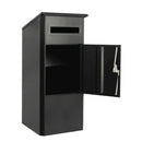 Parcel Delivery Drop Box Mailbox - Secure Home Package Locker 38x38x90cm Black - RnR Galore