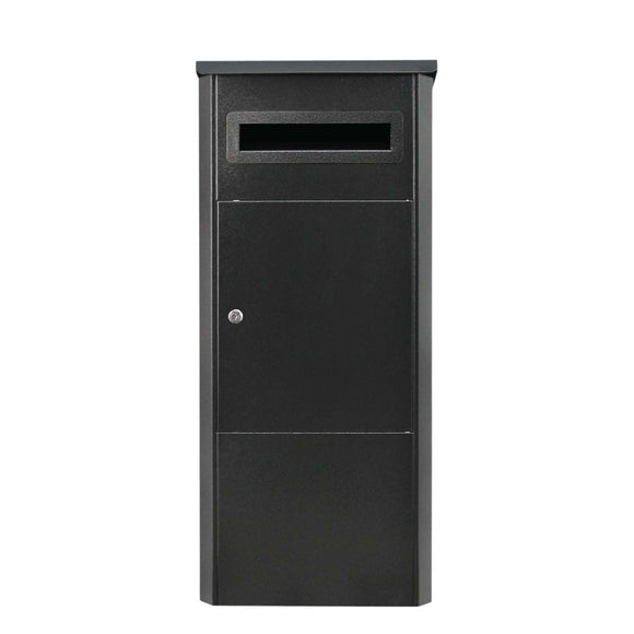 Parcel Delivery Drop Box Mailbox - Secure Home Package Locker 38x38x90cm Black - RnR Galore