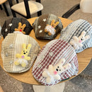 Patchwork Plaid Cotton Cap with Decorative Details(blue) - RnR Galore