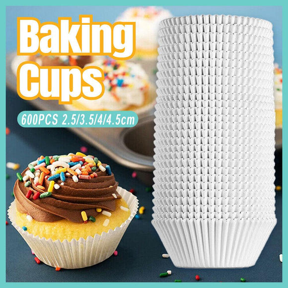 Patty Pans Muffin Cases Choc 600/Pk Cake Boards Cupcake Liners Boxes Baking Cups - 600PCS - 4.5CM - RnR Galore