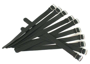 Perlon Bracelet 16 18 20mm XL Black Compatible with Swiss Brands - RnR Galore