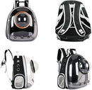 Grey Transparent Pet Space Capsule Backpack for Small Pets