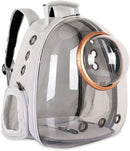 Grey Transparent Pet Space Capsule Backpack for Small Pets